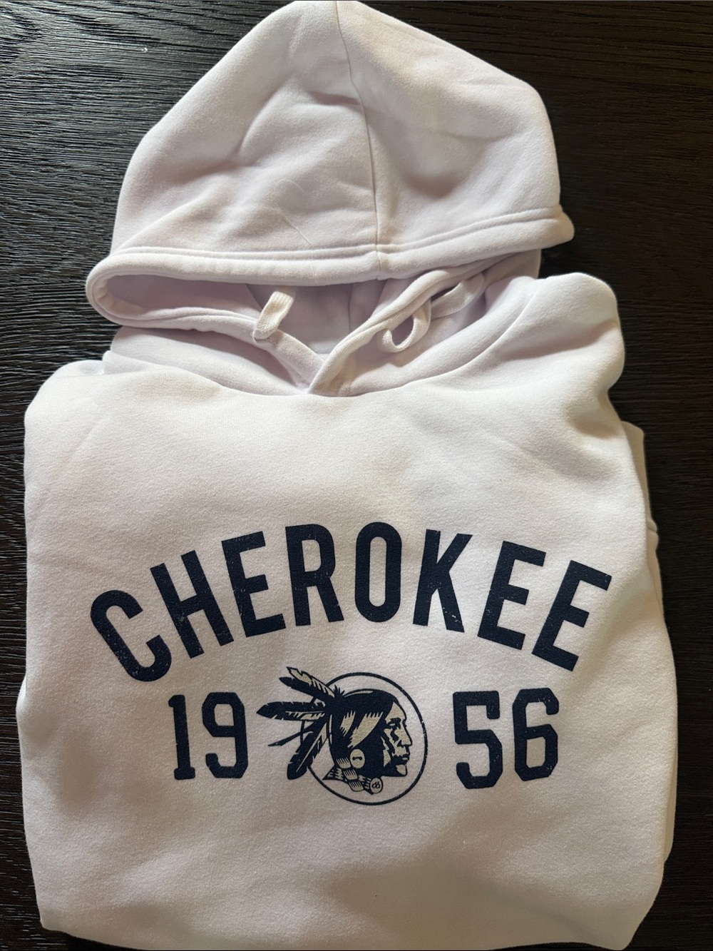 Cherokee Light Pink Kids Hoodie with Navy Logo
